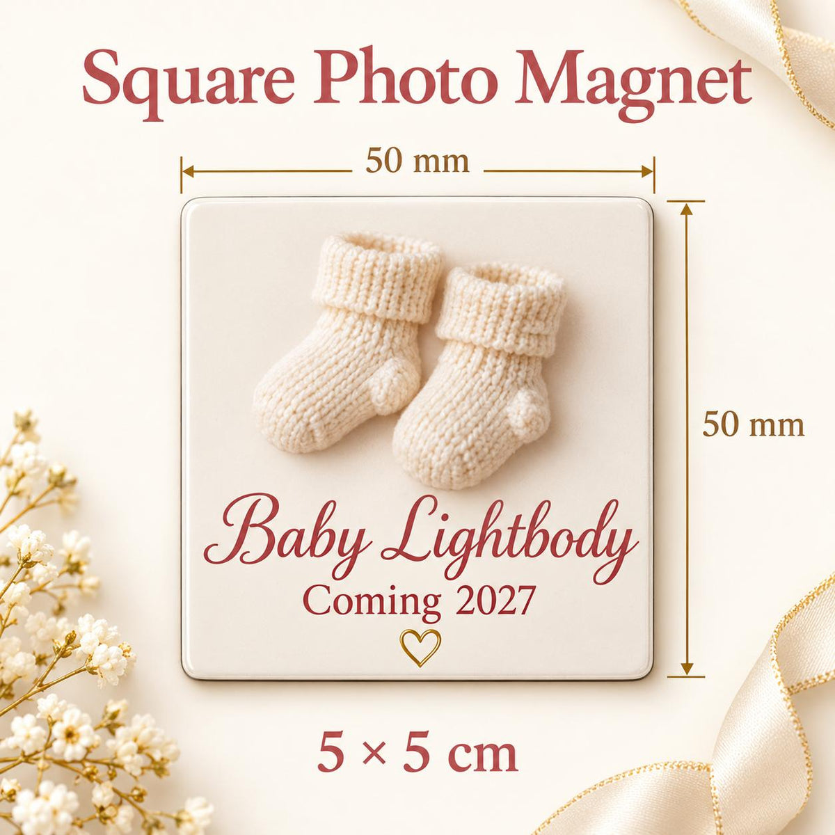 Personalised Pregnancy Announcement Photo Magnets